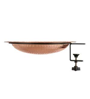 Large Deck Mounted Copper Birdbath