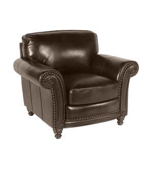 Beaumont Leather Sofa Set with Nailhead Trim