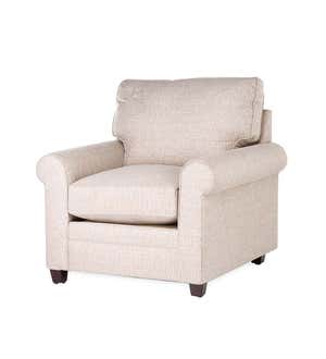 High Point Upholstered Chair and Ottoman Set