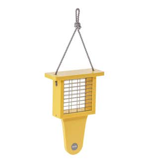 Colored Recycled Poly-Lumber Single Cake Suet Bird Feeder