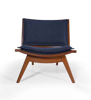 Kate Wood and Upholstered Accent Chair