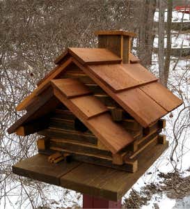 Conestoga Log Cabin Birdhouse, Made in USA