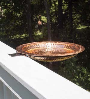 Small Deck Mounted Copper Birdbath