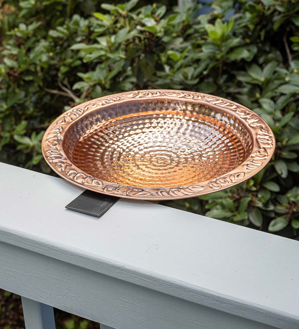 Small Deck Mounted Copper Birdbath