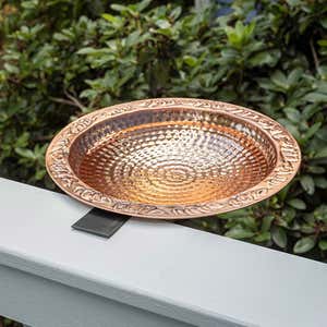 Small Deck Mounted Copper Birdbath