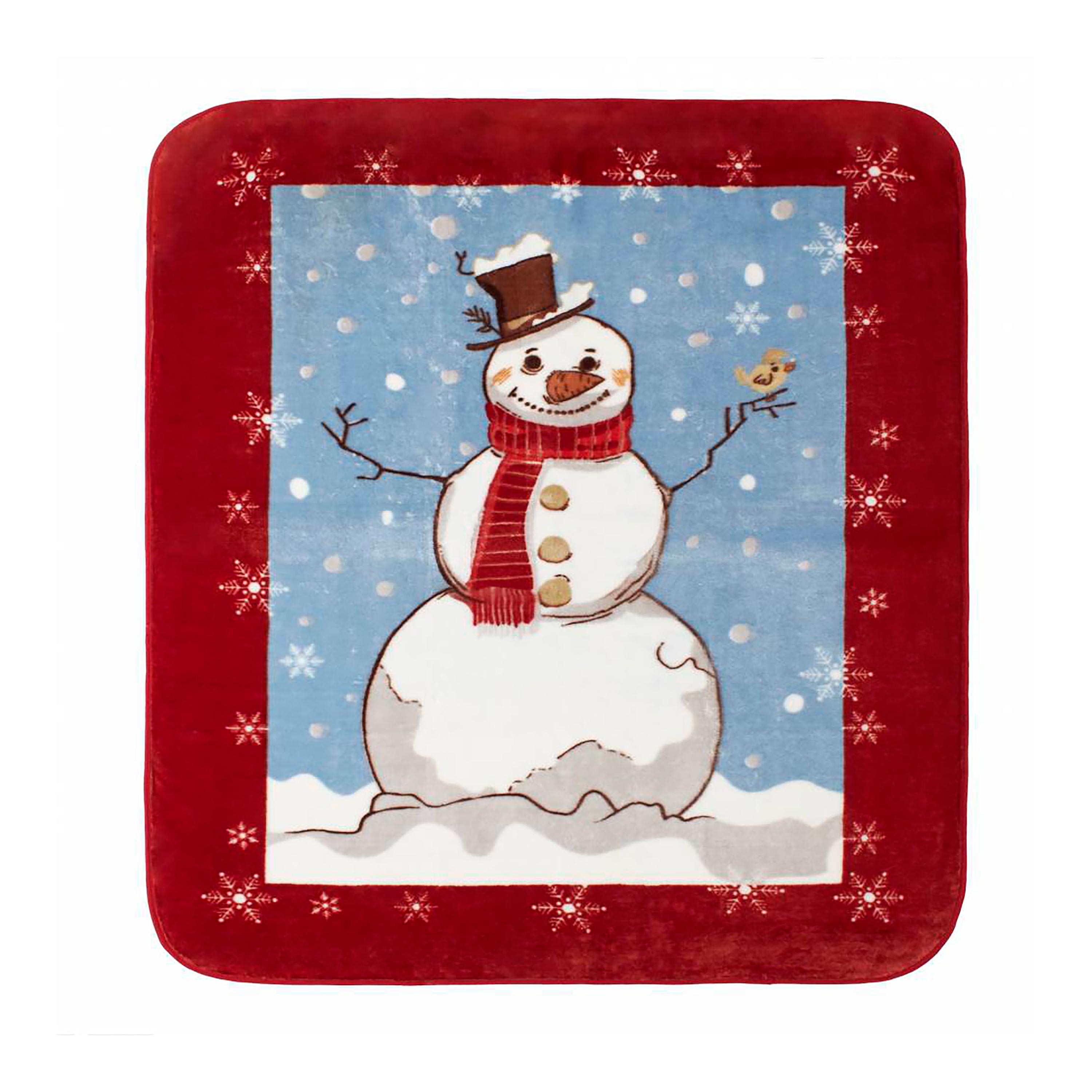 Jolly Snowman Oversized Throw