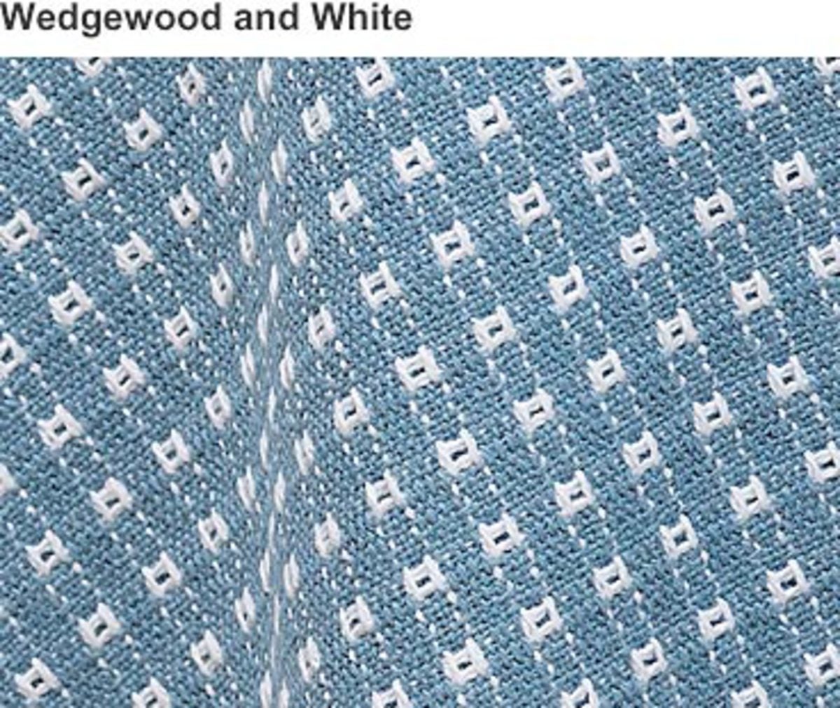 Oval Homespun-Cotton Reversible Tablecloth, 62”x 90” - Wedgewood/White
