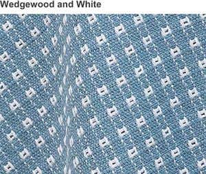 Homespun-Cotton Reversible Tablecloth, 52"x 72" - Wedgewood/White