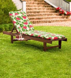 Eucalyptus Wood Chaise Lounge, Lancaster Outdoor Furniture Collection