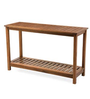 Eucalyptus Wood Console Table, Lancaster Outdoor Furniture Collection