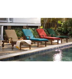 Claremont Eucalyptus Outdoor Chaise Lounges, Set of 2 - Natural