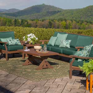 Claremont Seating Collection, Eucalyptus Wood Outdoor Furniture