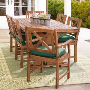 Claremont Outdoor Dining Furniture, Eucalyptus Table and Chairs