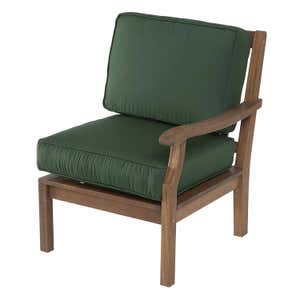 Claremont Sectional Chair with Left Arm with Cushions - Pine Green