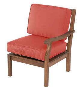 Claremont Sectional Chair with Left Arm with Cushions - Coral
