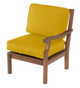 Claremont Sectional Chair with Left Arm with Cushions - Sunshine Yellow