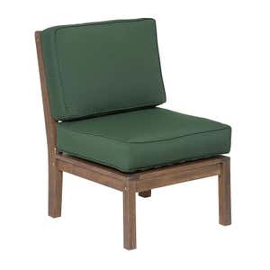 Claremont Sectional Armless Chair with Cushions - Teal