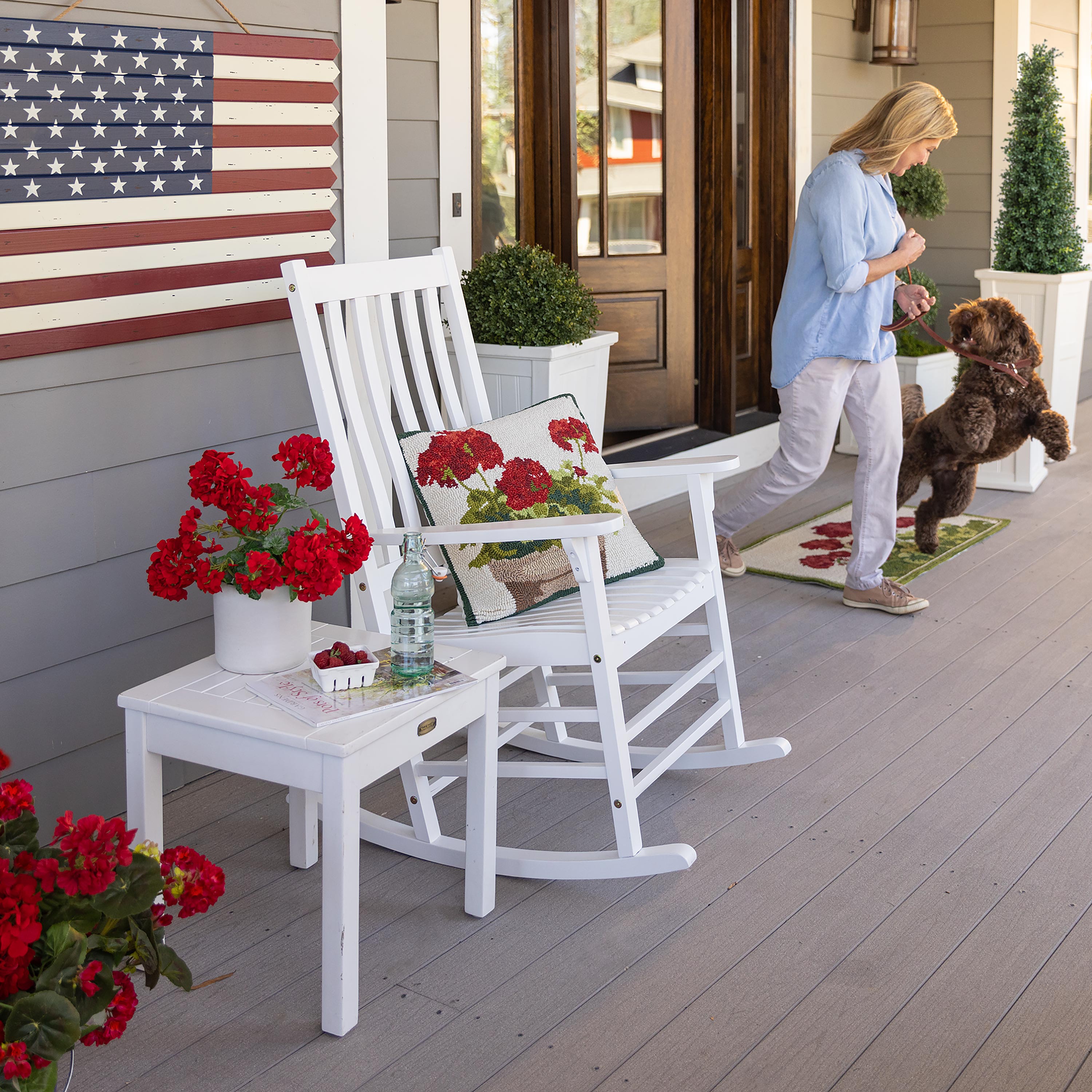 Slatted Wooden Porch Furniture