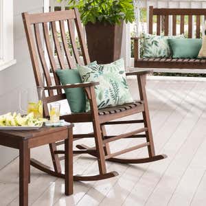 Slatted Wood Rocking Chair - Natural Stain