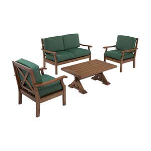 Claremont Deep Seating Love Seat Set with Cushions