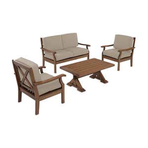 Claremont Deep Seating Love Seat Set with Cushions