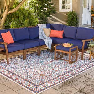 Claremont Eucalyptus Outdoor Sectional Seating with Cushions