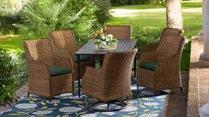 Highland Wicker Outdoor Dining Collection