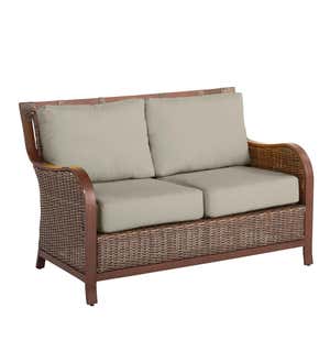 Urbanna Premium Wicker Love Seat with Luxury Cushions