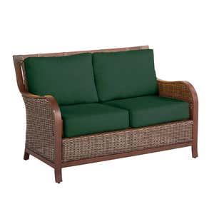 Urbanna Premium Wicker Love Seat with Luxury Cushions