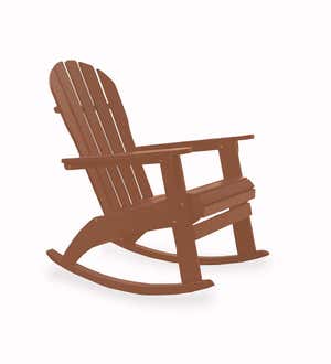 Eucalyptus Wood Adirondack Rocking Chair
