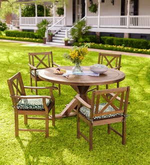 Claremont Eucalyptus Round Dining Table and Four Chairs