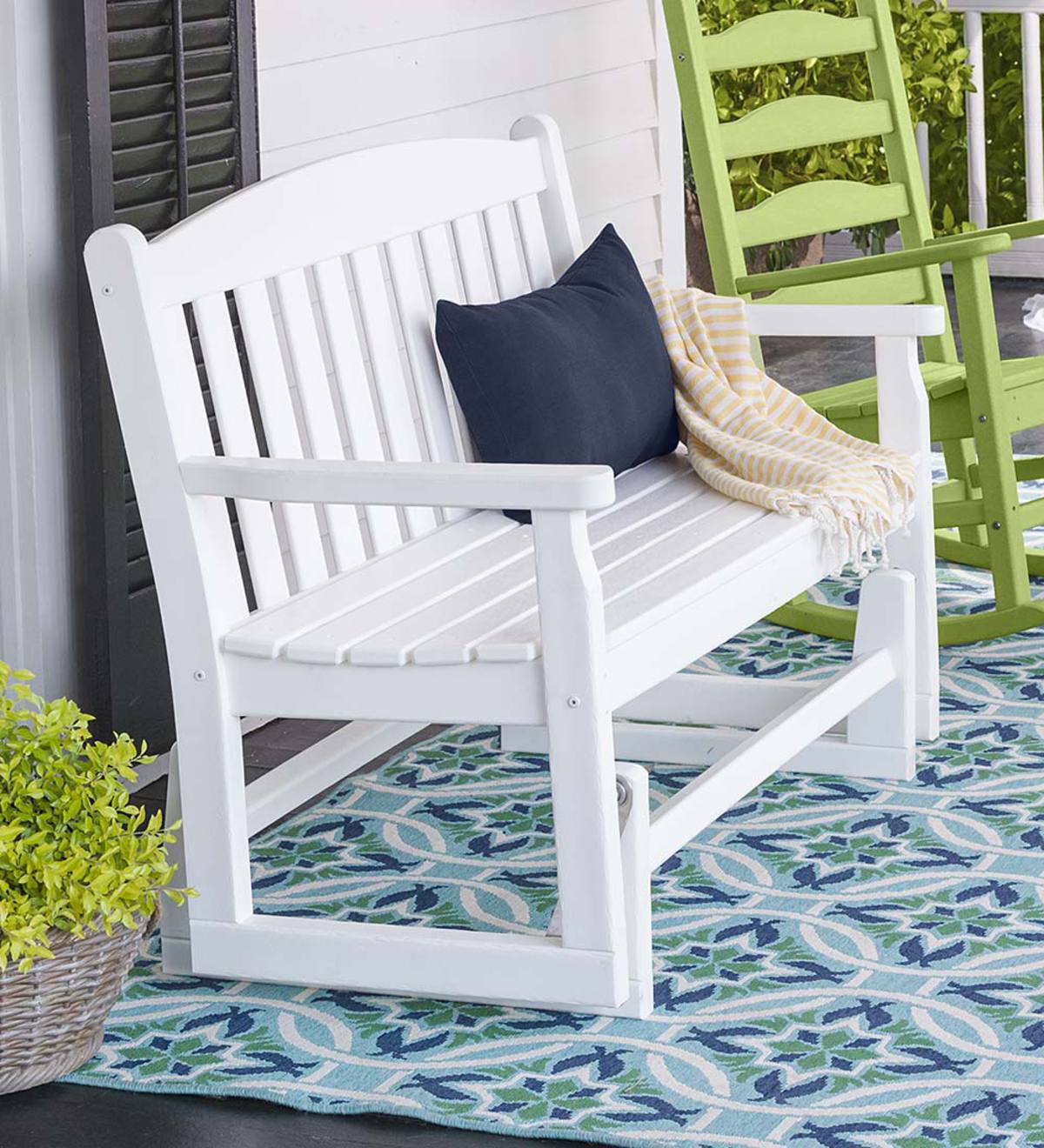 POLYWOOD Outdoor Glider Bench