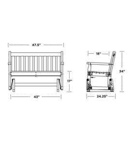 POLYWOOD Outdoor Glider Bench