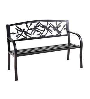 Dragonfly Metal Garden Bench