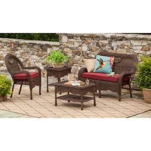 Prospect Hill Wicker Settee, Chair and Coffee Table Set