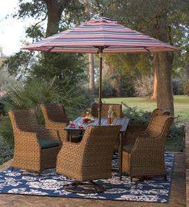 Highland Wicker Outdoor Swivel Dining Chair