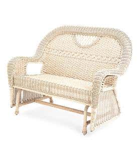 Prospect Hill Wicker Love Seat Glider