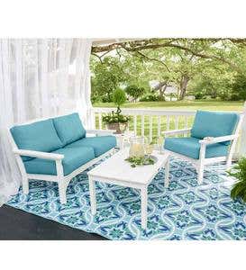 POLYWOOD Deep Seating Outdoor Furniture with Sunbrella Cushions