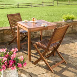 Eucalyptus Wood Outdoor Square Bistro Table
