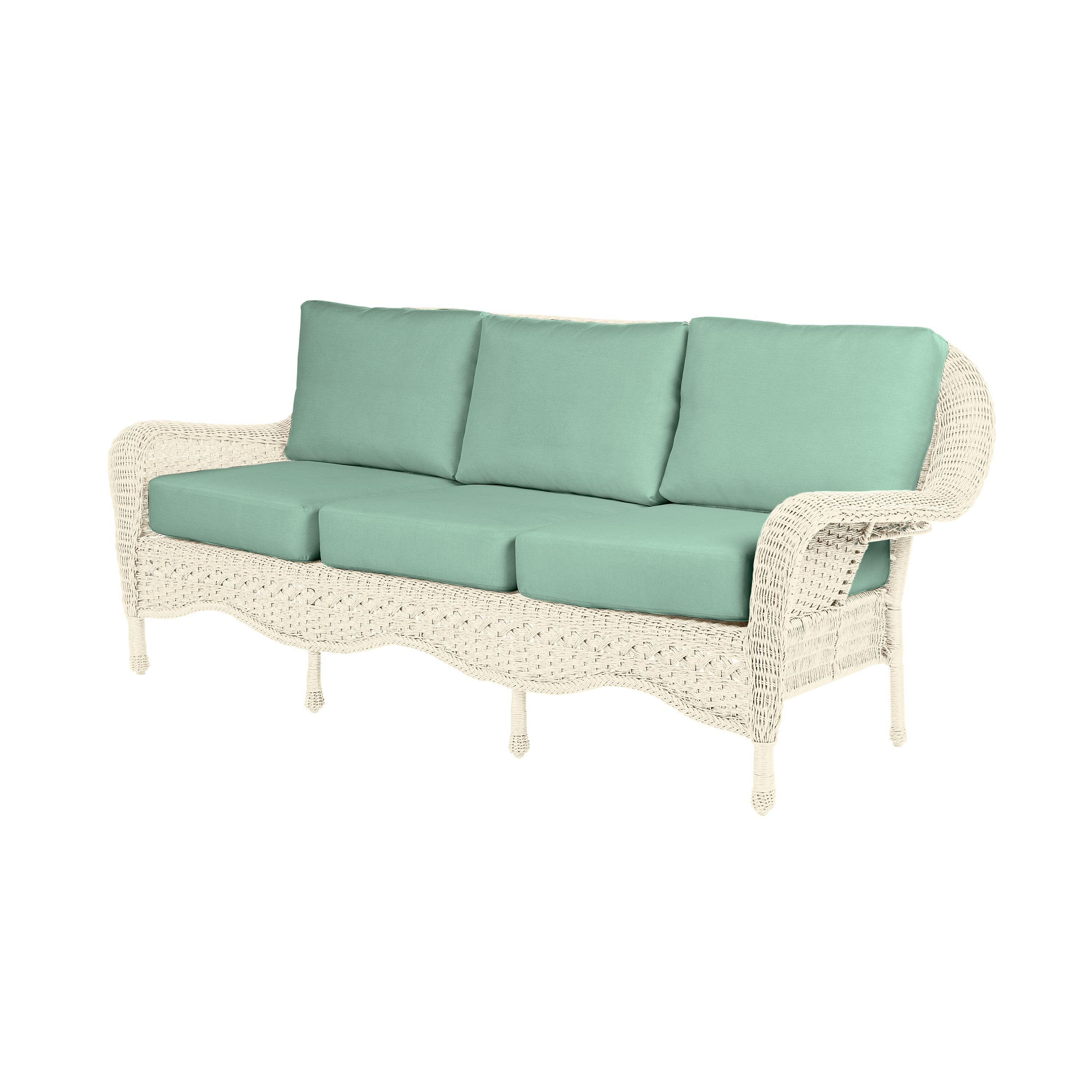 Prospect Hill Outdoor Wicker Deep Seating Sofa with Cushions swatch image