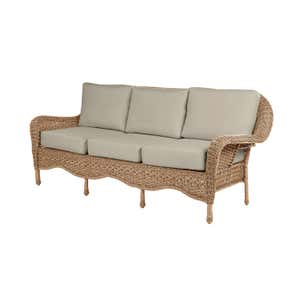 Prospect Hill Outdoor Wicker Deep Seating Sofa with Cushions