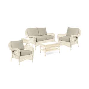 Prospect Hill Outdoor Wicker Deep Seating Love Seat Set with Cushions