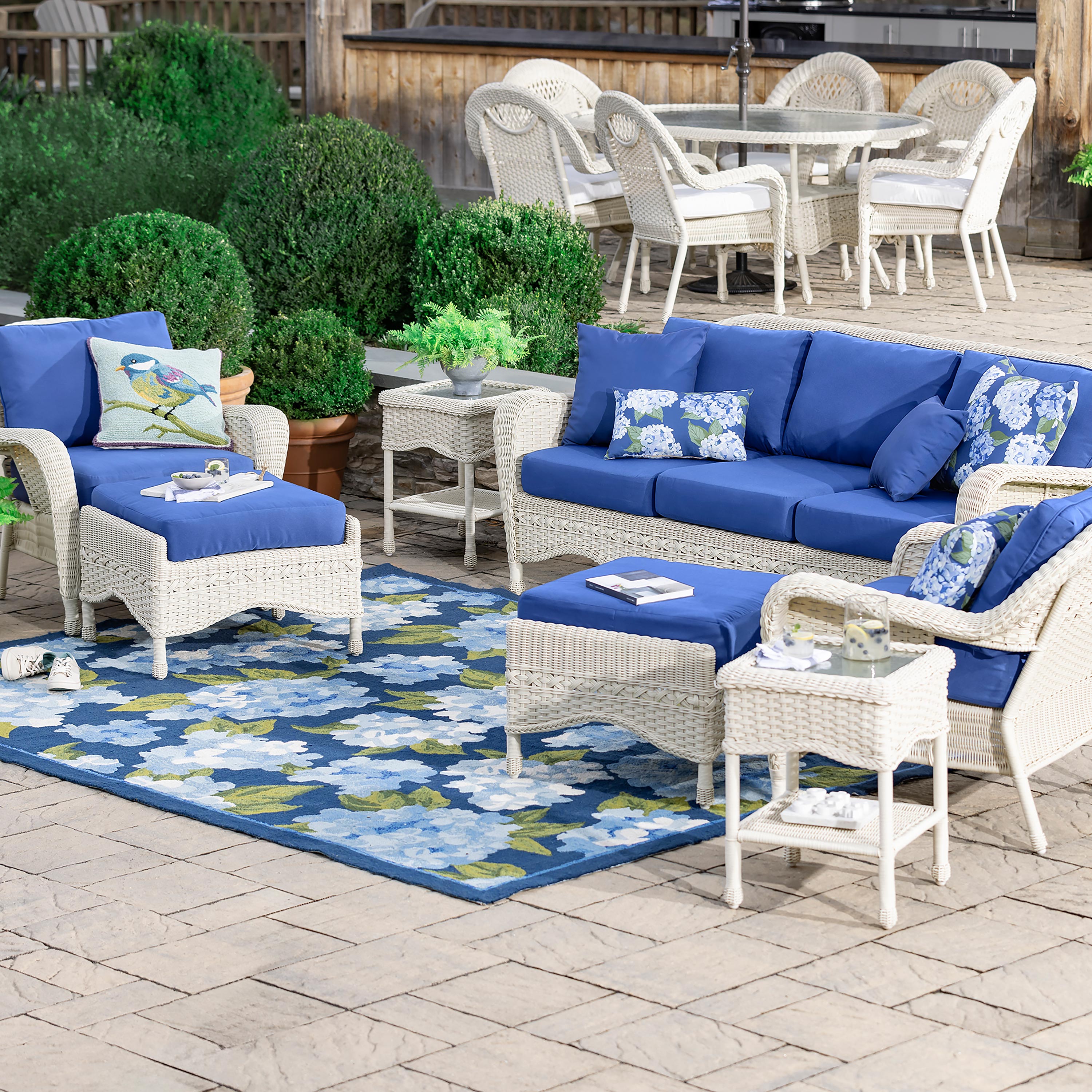 Prospect Hill Outdoor Wicker Deep Seating Sofa Set with Cushions