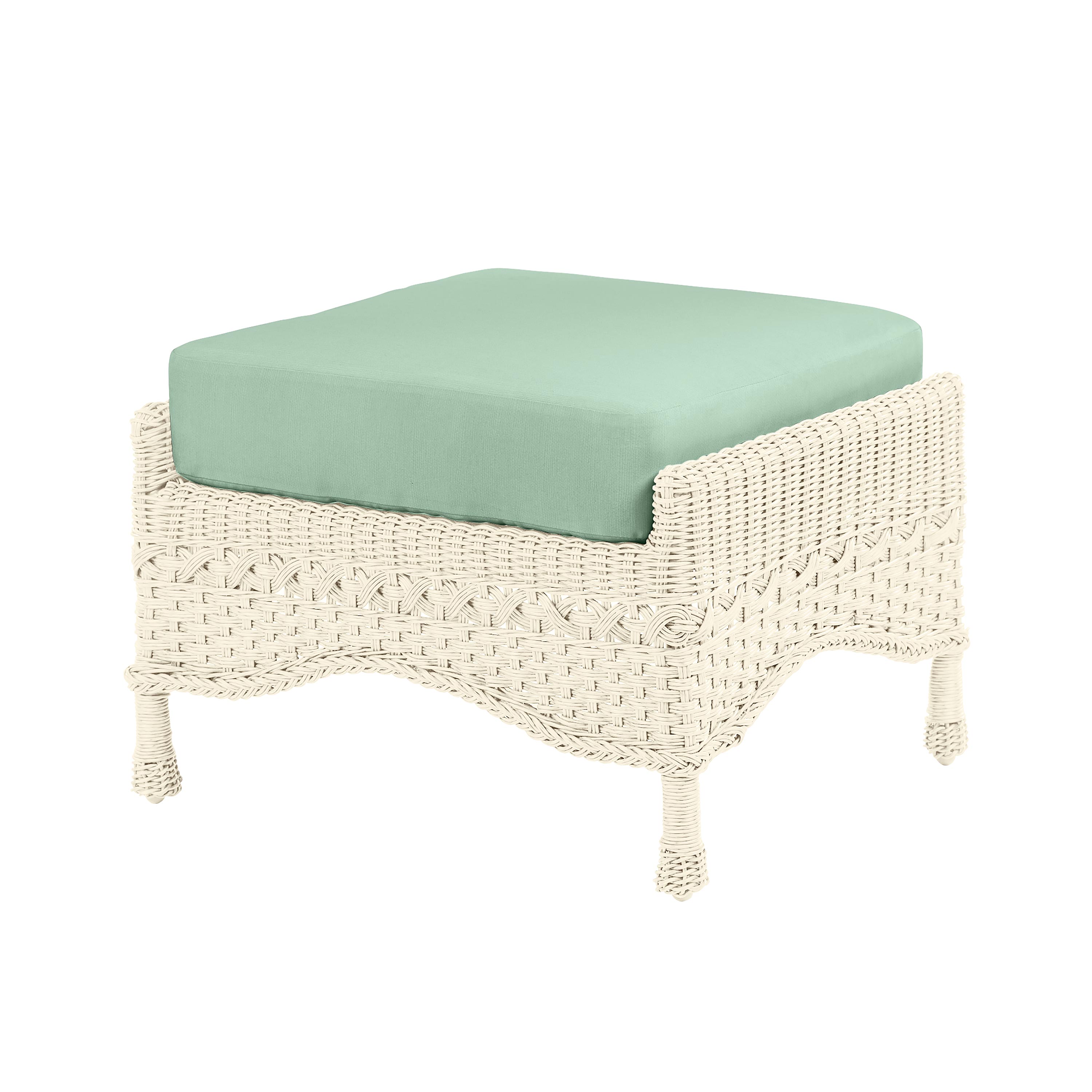 Prospect Hill Outdoor Wicker Deep Seating Ottoman with Cushion swatch image