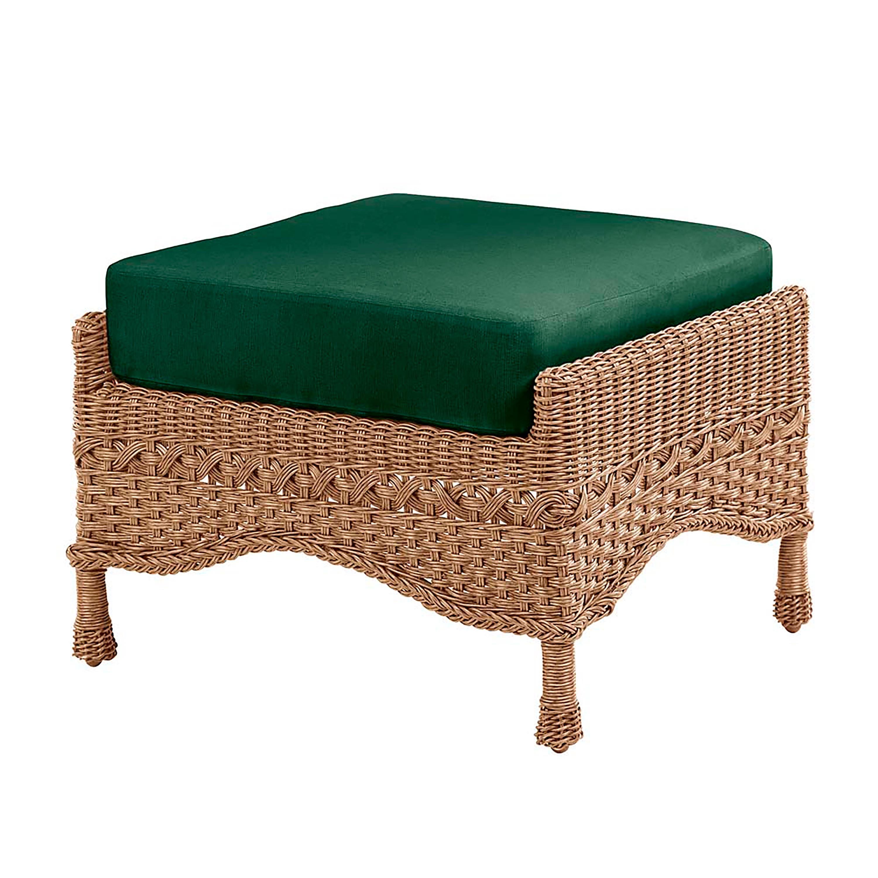 Prospect Hill Outdoor Wicker Deep Seating Ottoman with Cushion swatch image