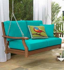 Claremont Deep Seating Wood Swing with Cushions