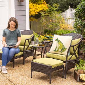 Wicker Patio Furniture Set with Cushions