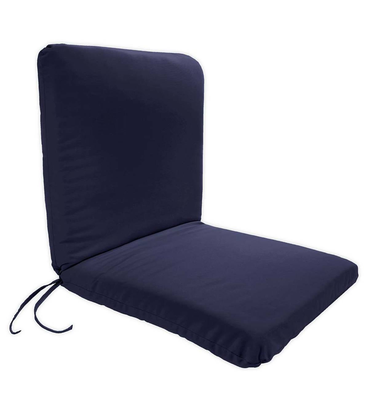 Polyester Hinged Classic Chair Cushion With Ties