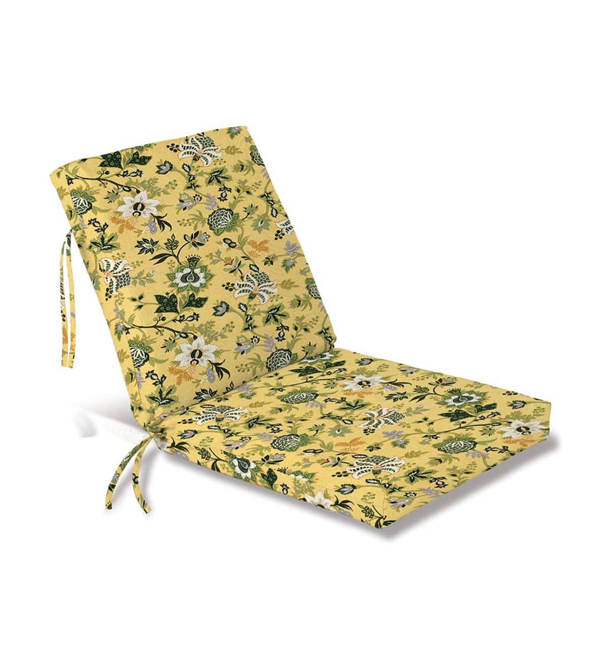 Hinged Outdoor Classic Chair Cushion With Ties