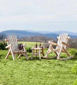 USA-Made Northern White Cedar Log Outdoor Furniture